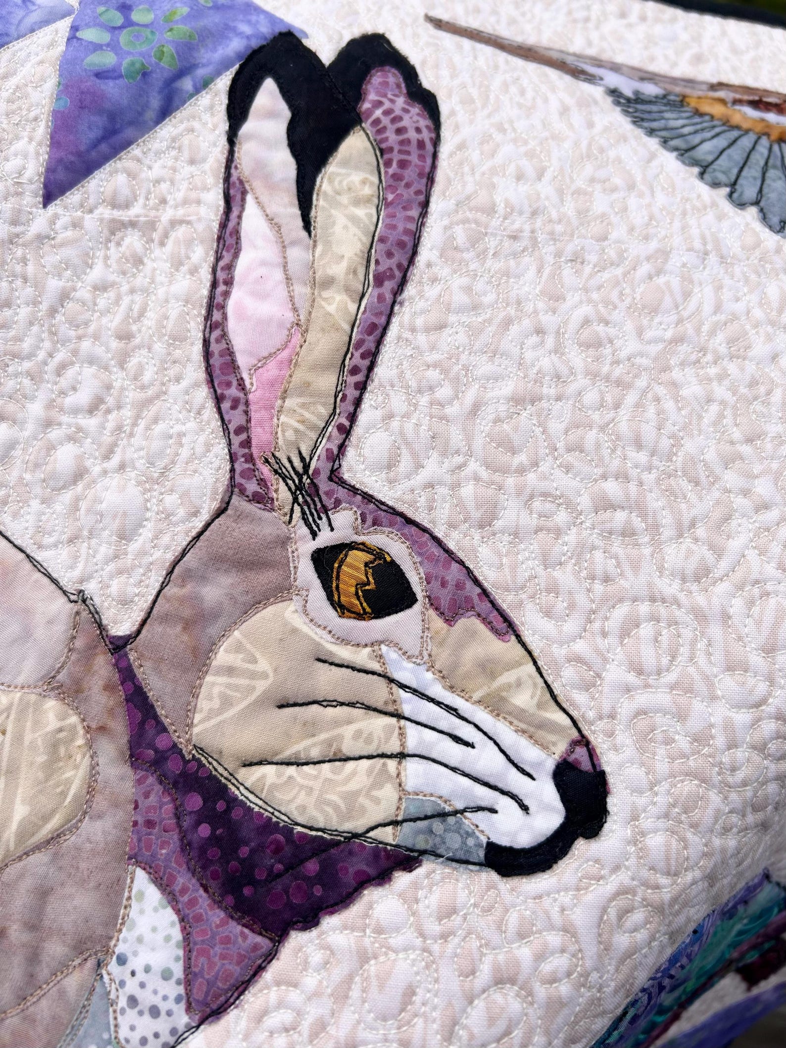 Quilt Pattern Rabbit Hare Block 3 of HARE THEY ARE! Pdf Quilt Pattern: