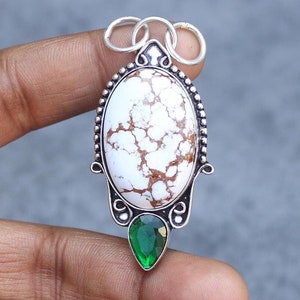 Wild Horse Jasper Pendant: 925 Sterling Silver Gemstone Jewelry
