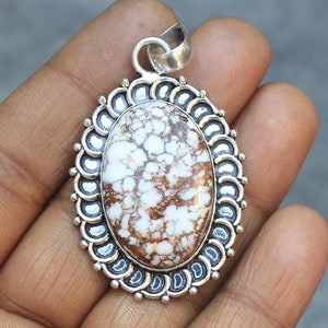 Wild Horse Jasper Pendant: 925 Sterling Silver Gemstone Jewelry
