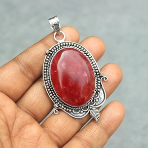 Handmade Ruby Pendant: 925 Sterling Silver Gemstone Jewelry