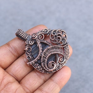 Tempting Black Tourmaline Druzy Pendant Handmade Copper Wire Wrap Pendant Jewelry Boho Pendant Gemstone Pendant For Gift Pendant Necklace