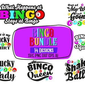 Bingo svg Bundle. Bingo svg, Bingo Player svg, Bingo Lady svg, Bingo Games svg, Bingo Queen svg, Bingo Cup svg, Bingo Shirt, Cut File Cricut