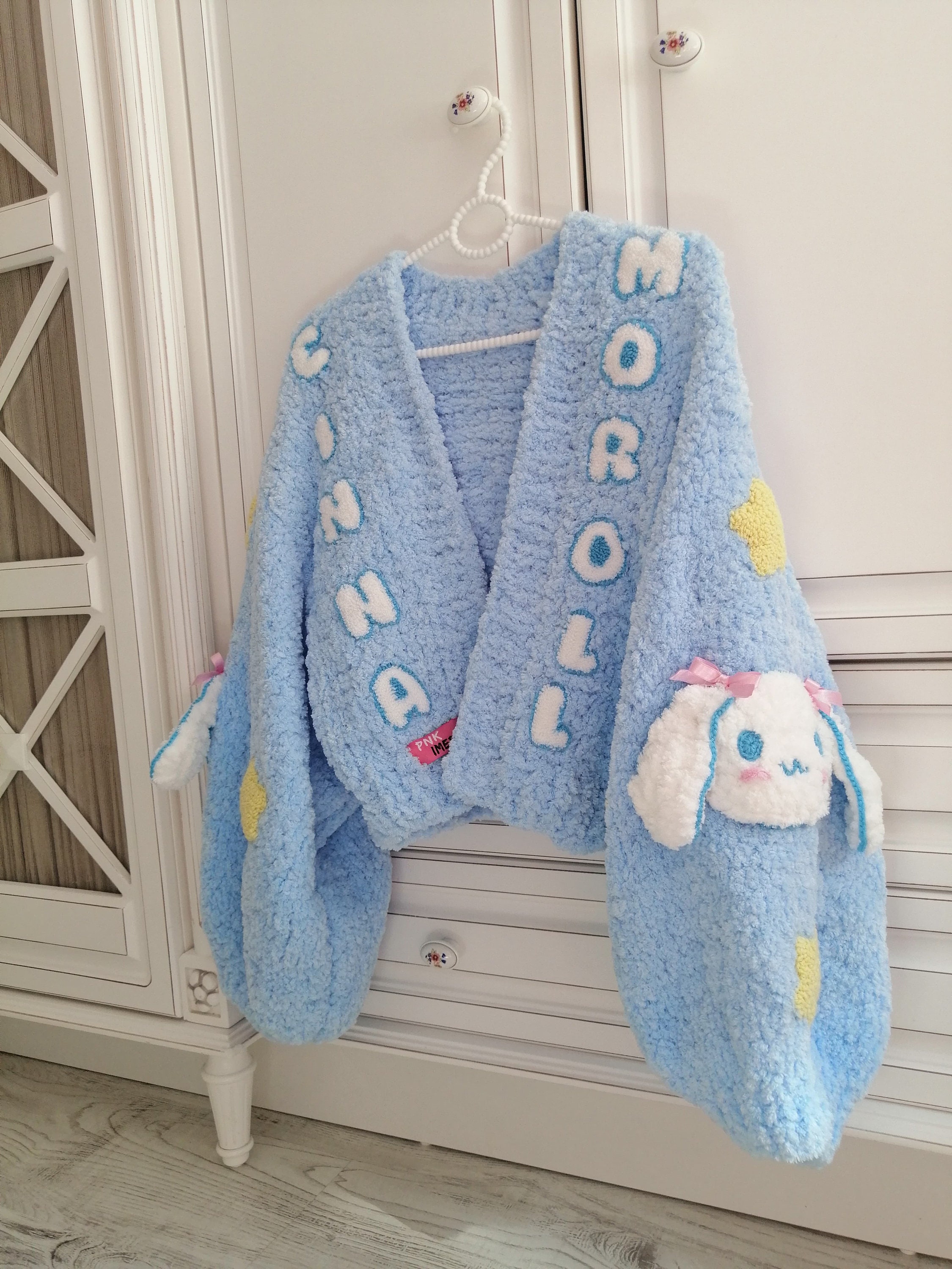 Pnkimera,cute Fluffy Sanrio Themed Cardigan , Sanrio Cinnamoroll