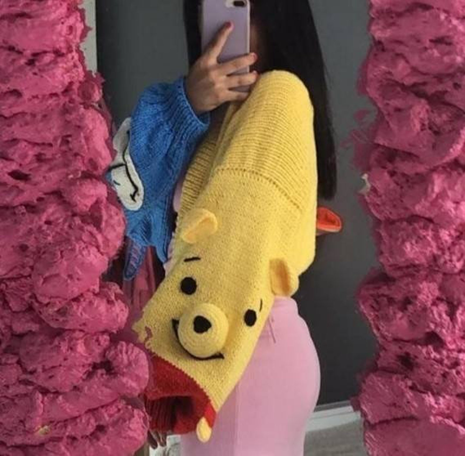 Pnkimera, Teddy Bear Jacket, 3d Teddy Bear Sweater, Handmade Crop