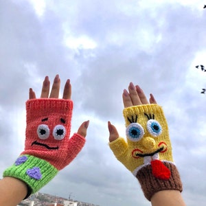 Pnkimera Winterhandschuhe Handschuhe Frauenhandschuhe Strickwolle Handschuhe fingerlose Handschuhe fairsle Handschuhe Bild 1