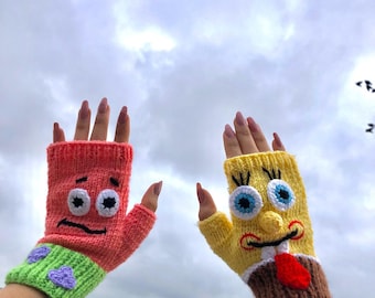 Pnkimera winter gloves gloves woman gloves knitted wool gloves fingerless gloves fairsle gloves