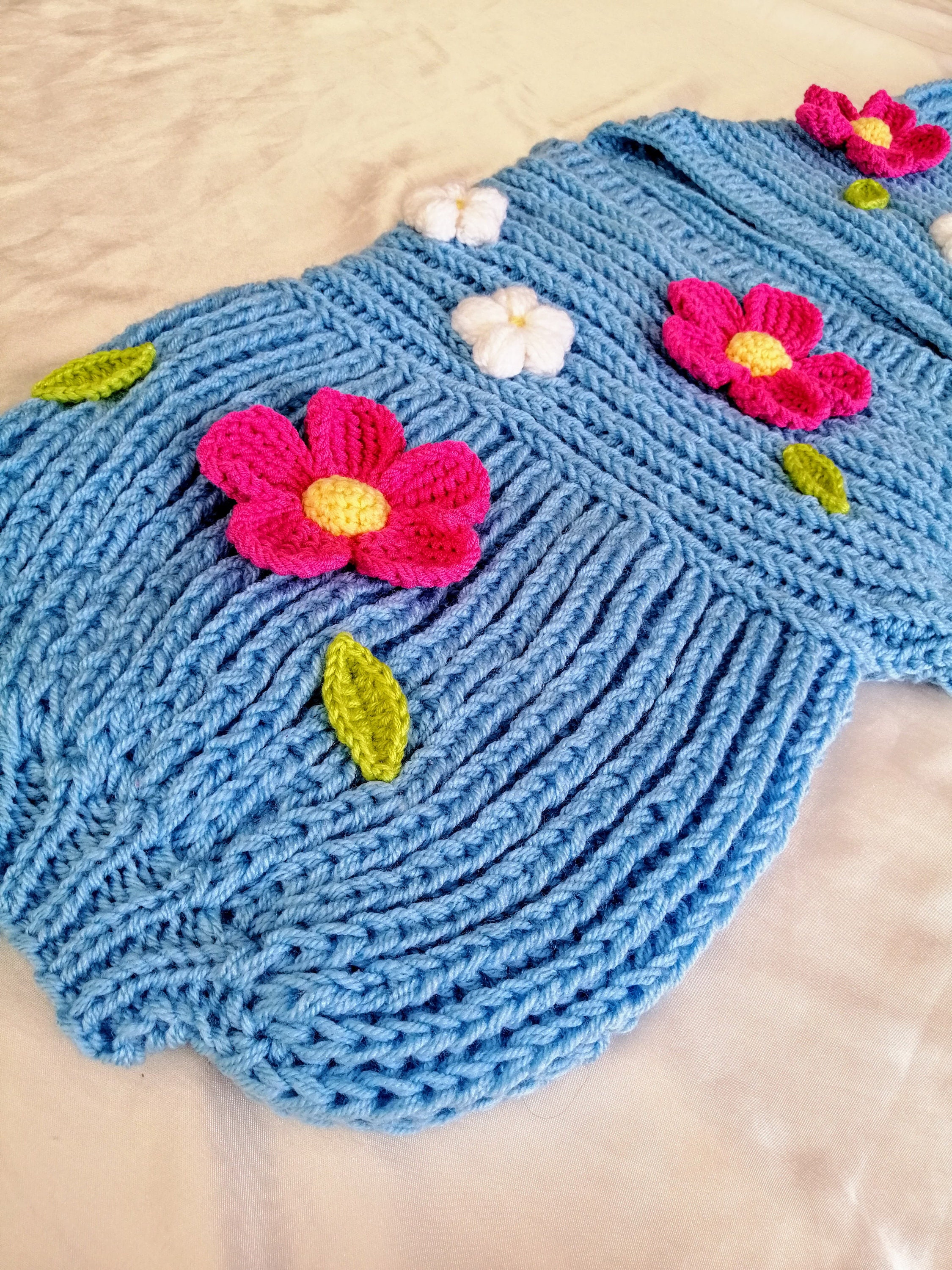 DAIRIKU KNIT SWEATER 21SS FLOWER PATTERN HAND KNITTING