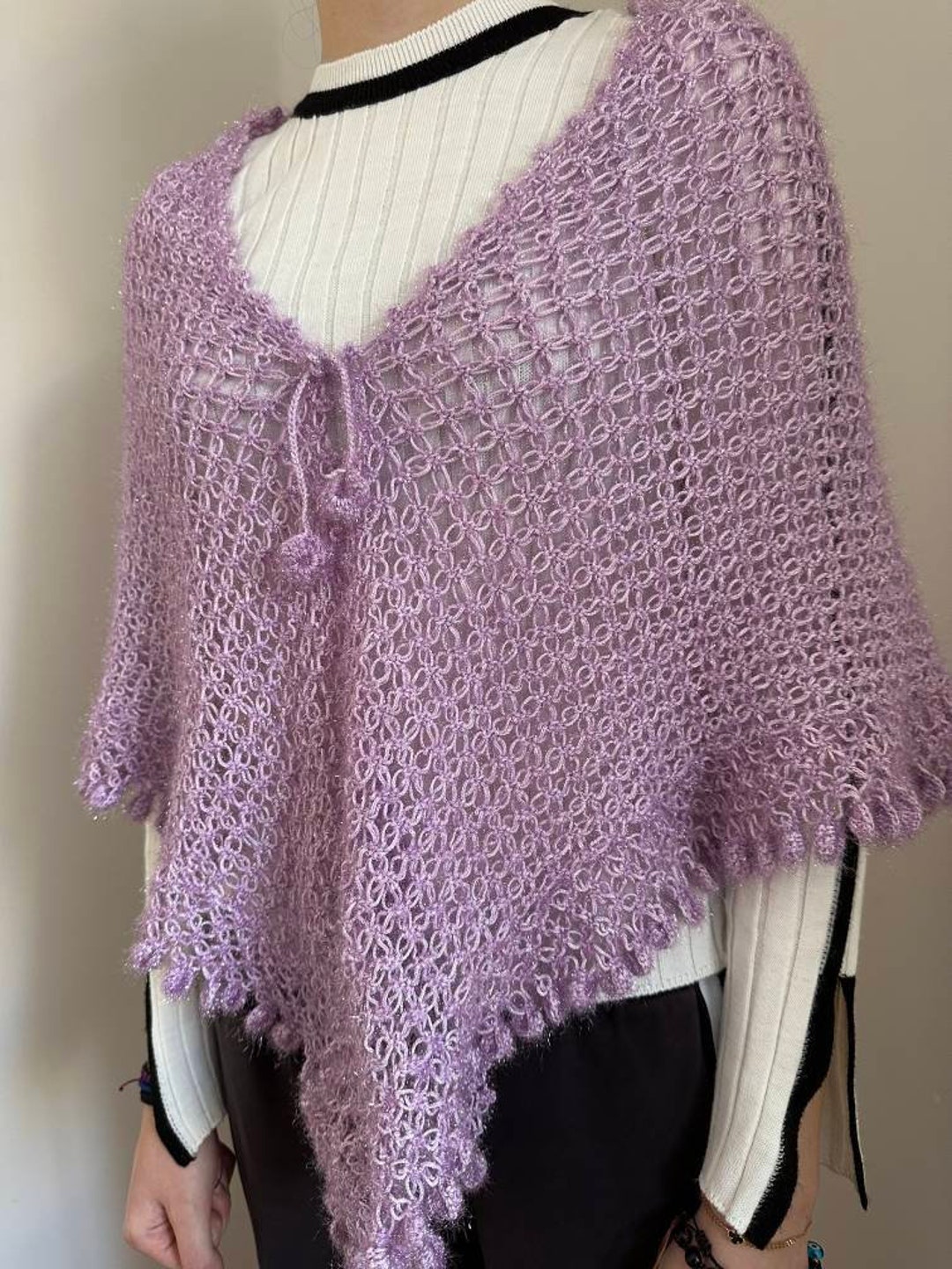 hooded crochet shawl