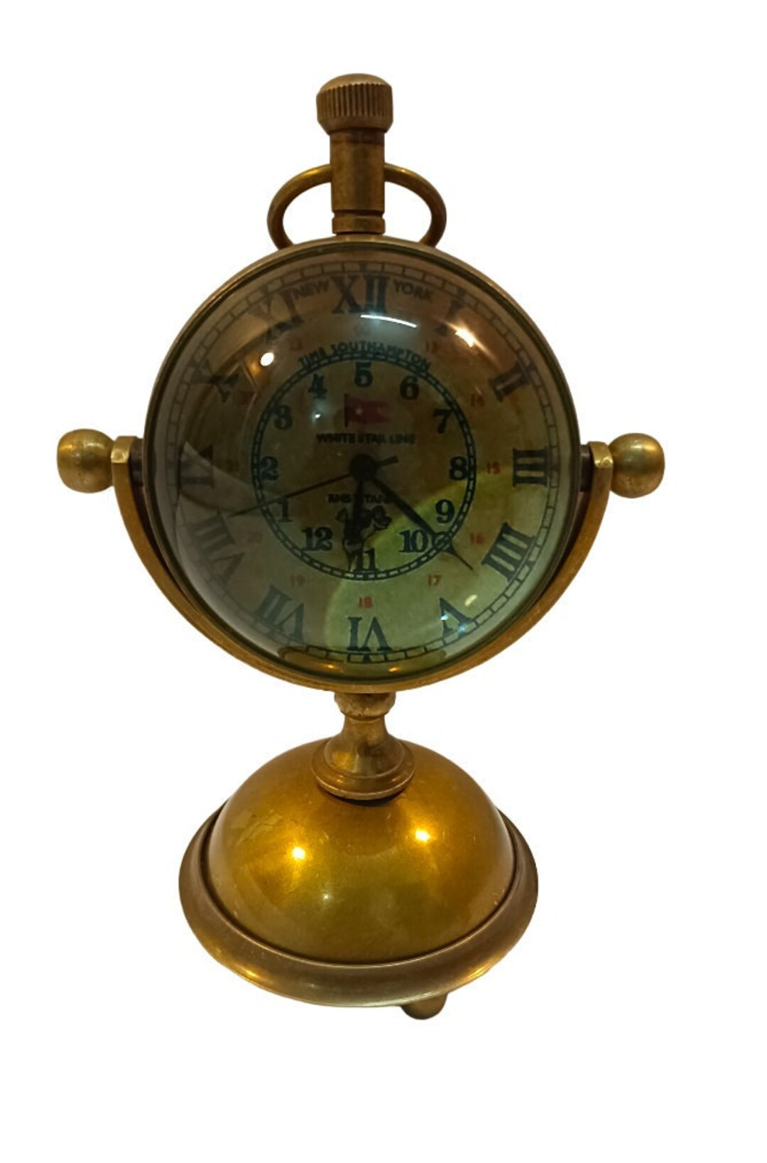 Vintage Clock Antique Clock for Table Nautical Table Clock Vintage
