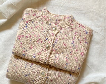 Sweater for Twin Babies, Cardigan for Twins, Beige Baby Cardigan, Knit Clothes for Twin Babies, Baby Clothes, Knitted Baby Clothes