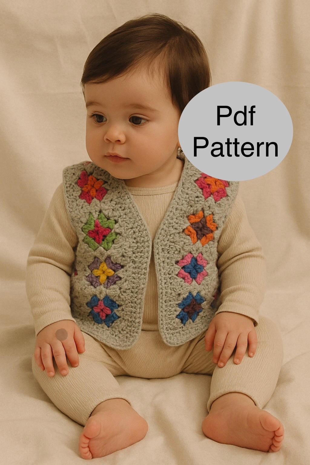 39 Granny Square Vest Crochet Patterns for Retro Layers, Boho Vests, and Handmade Gifts 38 Granny Square Crochet Baby Vest