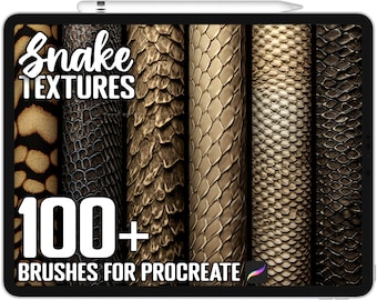 100+ Procreate Snake Texture Brushes, Realistic Brushes for Procreate, Instant Digital Download