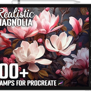 100+ Procreate Magnolia Stamps, Magnolia Brushes for Procreate, Instant Digital Download