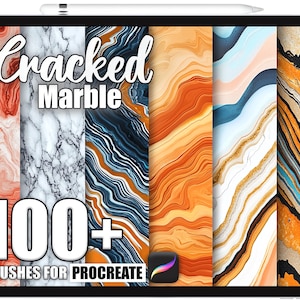 100+ Procreate Cracked Marble Brushes, Realistic Texture Brushes for Procreate, Instant Digital Download