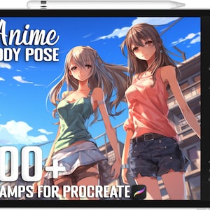 100+ Procreate Anime Body Pose Stamps, Anime Body Pose Brushes for Procreate, Instant Digital Download