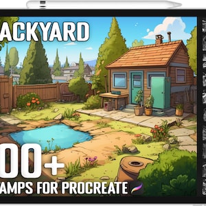 100+ Procreate Backyard Stamps, Backyard Guide Brushes for Procreate, Instant Digital Download