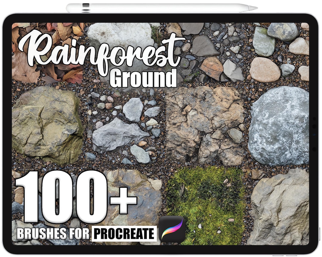 100+ Procreate Rainforest Ground Brushes, Realistic Texture Brushes for ...