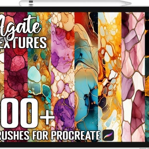 100+ Procreate Agate Texture Brushes, Realistic Brushes for Procreate, Instant Digital Download