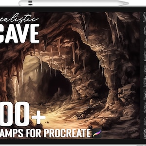 100+ Procreate Cave Stamps, Cave Brushes for Procreate, Instant Digital Download