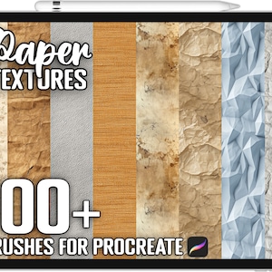 100+ Procreate Paper Texture Brushes, Realistic Brushes for Procreate, Instant Digital Download