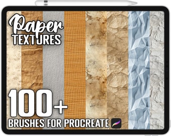 100+ Procreate Paper Texture Brushes, Realistic Brushes for Procreate, Instant Digital Download