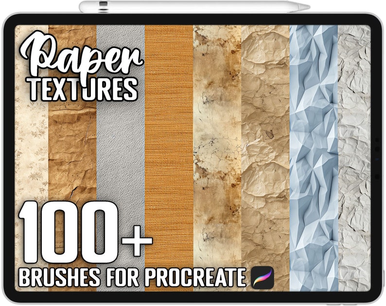 100+ Procreate Paper Texture Brushes, Realistic Brushes for Procreate ...