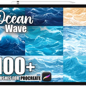 100+ Procreate Ocean Wave Brushes, Realistic Texture Brushes for Procreate, Instant Digital Download