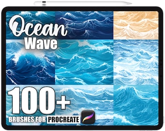 100+ Procreate Ocean Wave Brushes, Realistic Texture Brushes for Procreate, Instant Digital Download