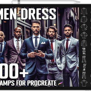 100+ Procreate Men Dress Stamps, Men Dress Brushes for Procreate, Instant Digital Download