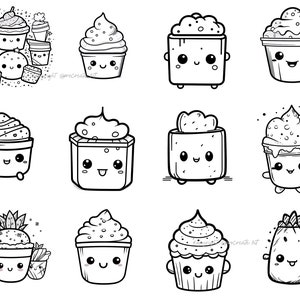 100+ Procreate Kawaii Food Items Stamps, Cute Kawaii Food Brushes for ...
