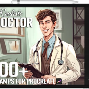 100+ Procreate Doctor Stamps, Doctor Brushes for Procreate, Instant Digital Download