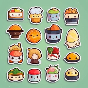 100+ Procreate Kawaii Food Items Stamps, Cute Kawaii Food Brushes for ...