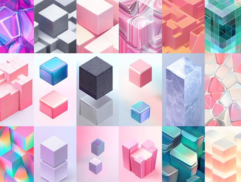 100+ Procreate Cube 3D Optical Illusion Brushes, Realistic Texture ...