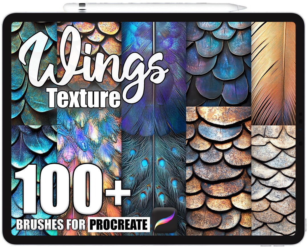 100+ Procreate Wings Texture Brushes, Realistic Texture Brushes for ...