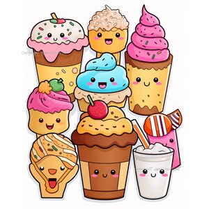 100+ Procreate Kawaii Food Items Stamps, Cute Kawaii Food Brushes for ...