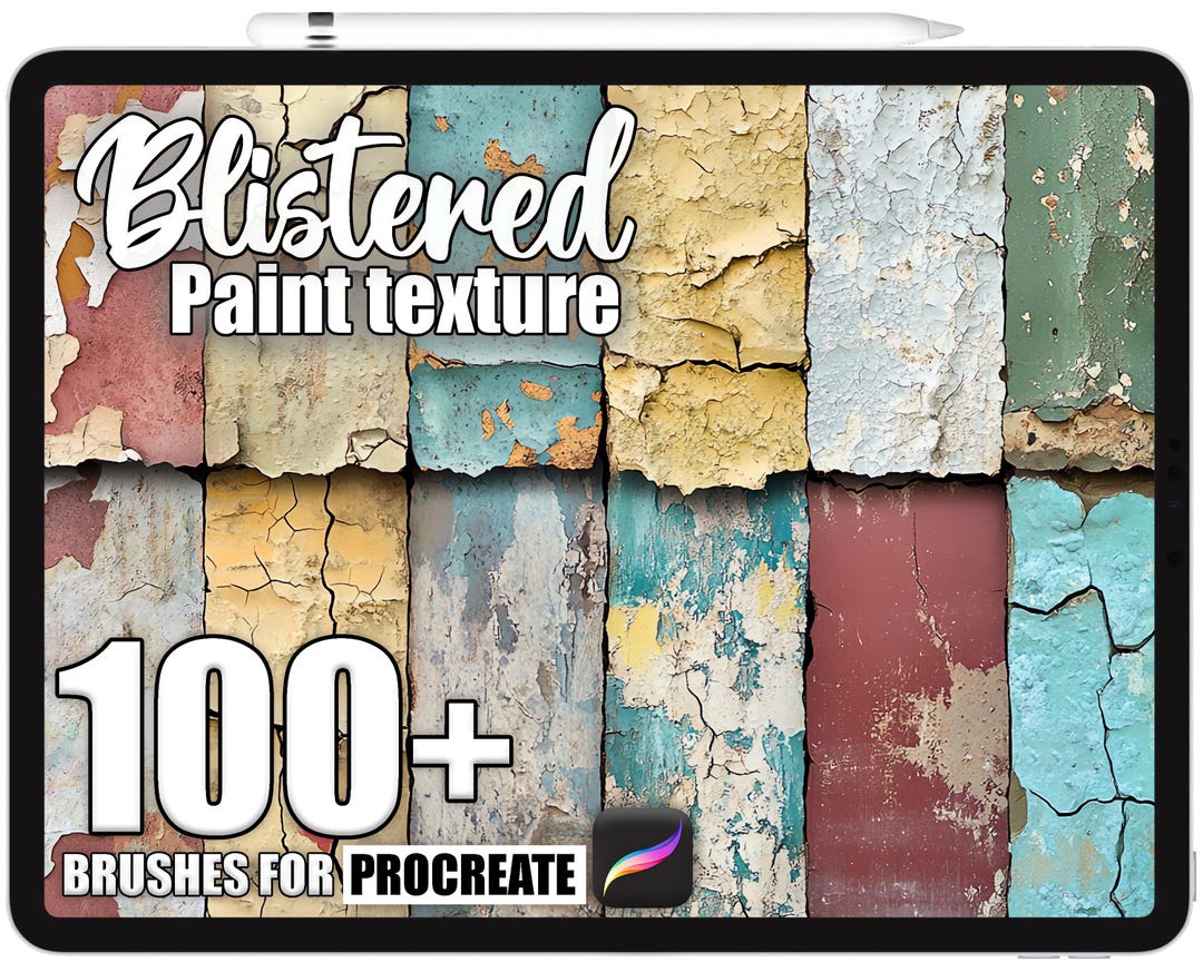 100+ Procreate Blistered Paint Brushes, Realistic Texture Brushes for ...