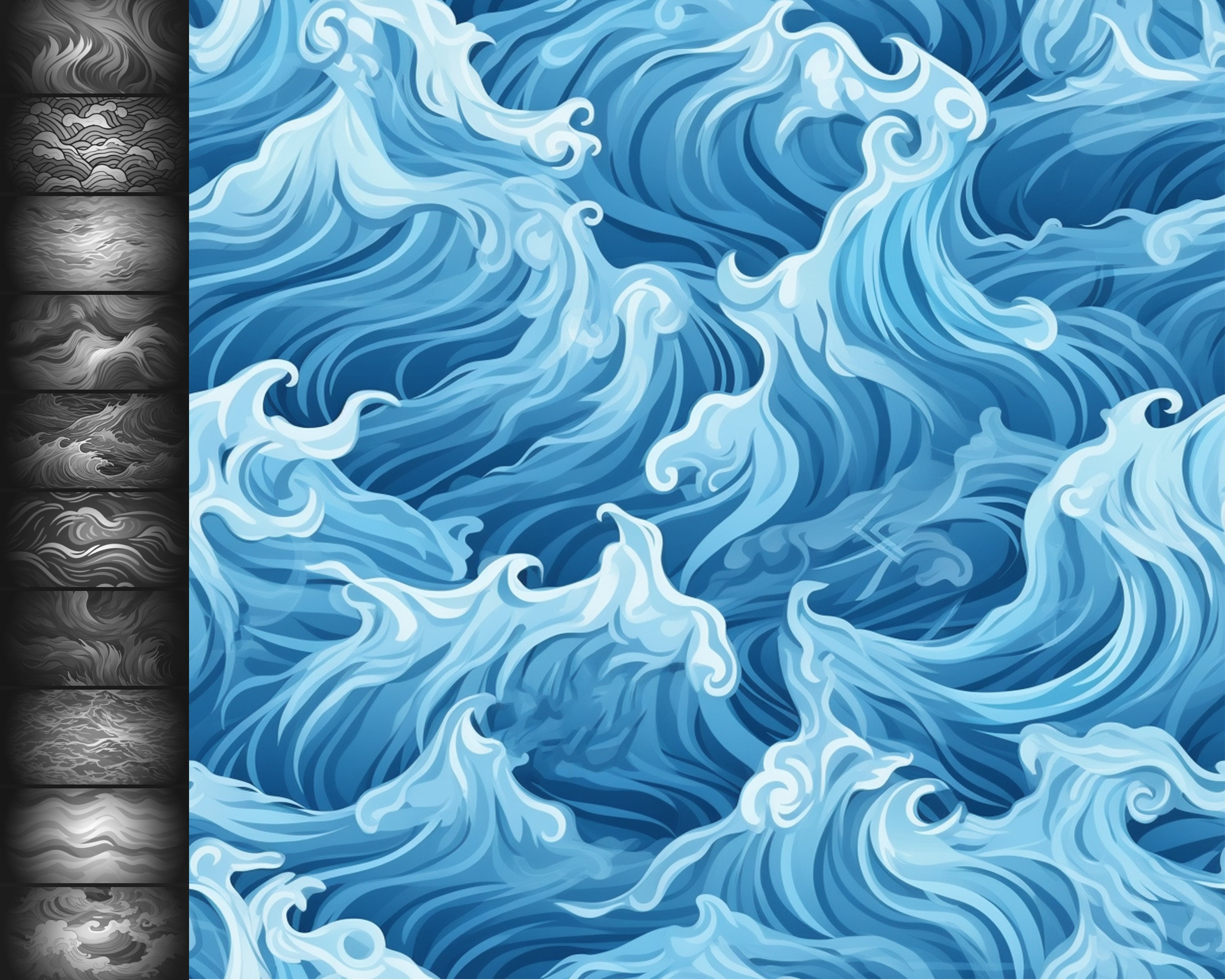 100+ Procreate Water Texture Brushes, Realistic Brushes for Procreate ...
