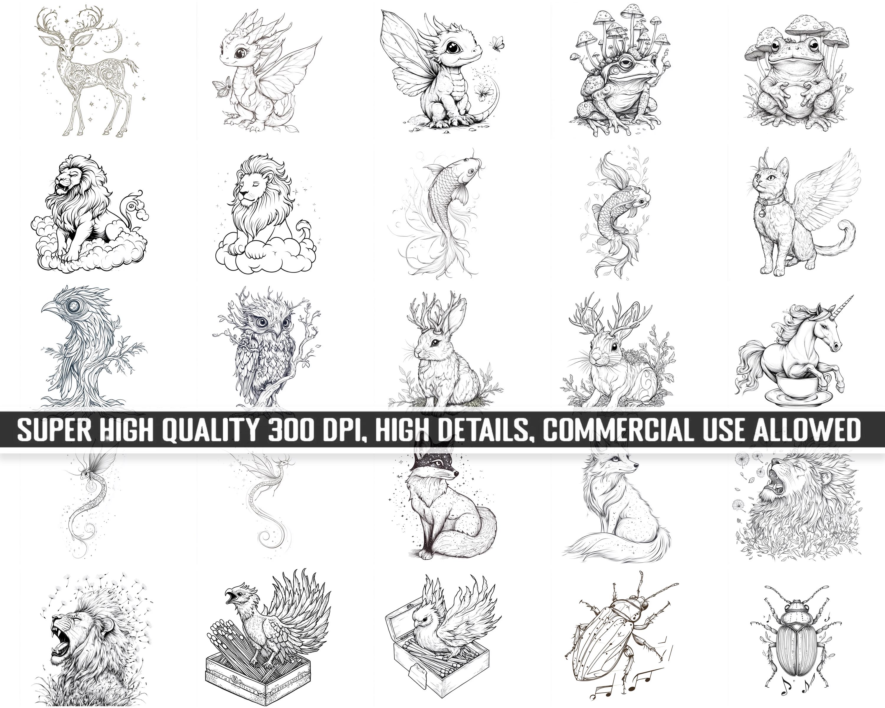 100+ Procreate Magical Creatures Fairytale Stamps, Realistic Brushes ...