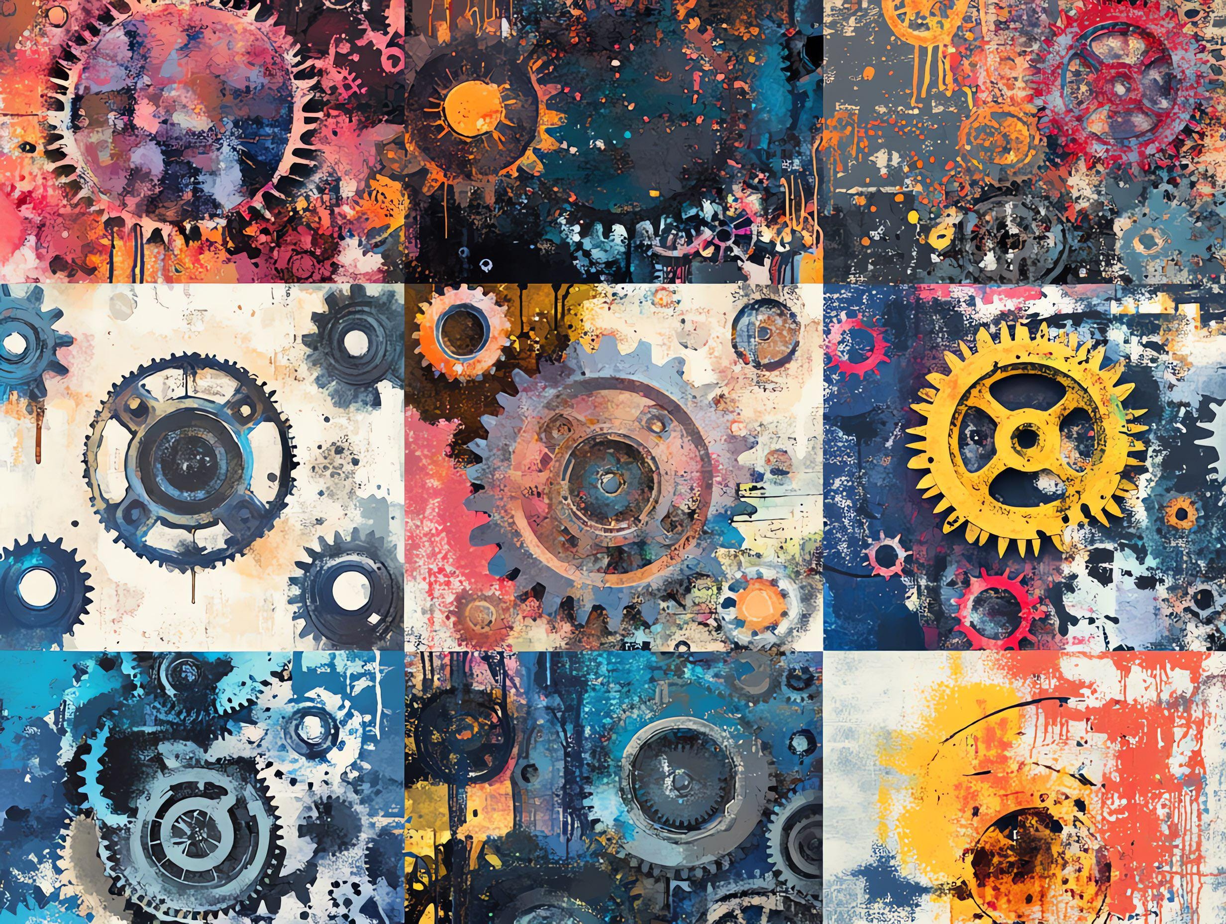 100+ Procreate Interlocking Cog Wheels Brushes, Realistic Texture ...
