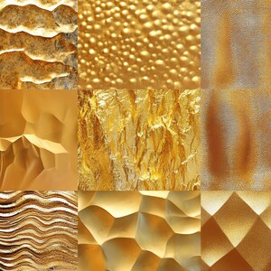 Bumpy Collage 100+ Procreate Gold Texture Brushes, Realistic Texture Brushes for ...
