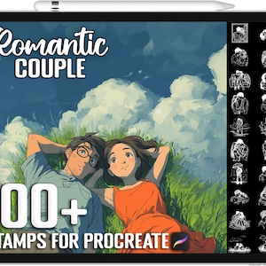 100+ Procreate Romantic Couple Poses Stamps, Realistic Brushes for Procreate, Instant Digital Download