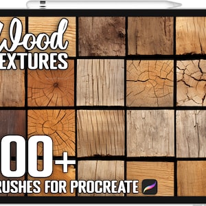 Oltre 100 pennelli per texture in legno Procreate, pennelli realistici per Procreate, download digitale istantaneo