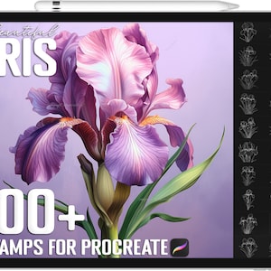100+ Procreate Iris Stamps, Iris Brushes for Procreate, Instant Digital Download