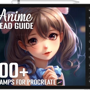 100+ Procreate Anime Head Guide Stamps, Anime Head Guide Brushes for Procreate, Instant Digital Download