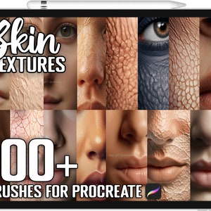 100+ Procreate Human Skin Texture Brushes, Realistic Brushes for Procreate, Instant Digital Download