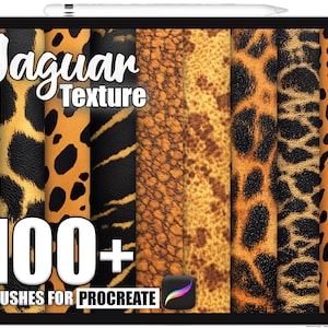 100+ Procreate Jaguar texture Brushes, Realistic Texture Brushes for Procreate, Instant Digital Download