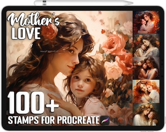 100+ Procreate Mother's Love Stamps, Mother Love Brushes for Procreate, Instant Digital Download