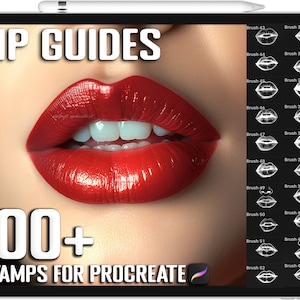 100+ Procreate Realistic Lip Stamps, Lip Brushes for Procreate, Instant Digital Download