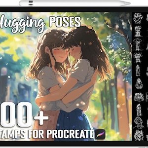100+ Procreate People Hugging Stamps, Emotional Embrace Brushes for Procreate, Instant Digital Download