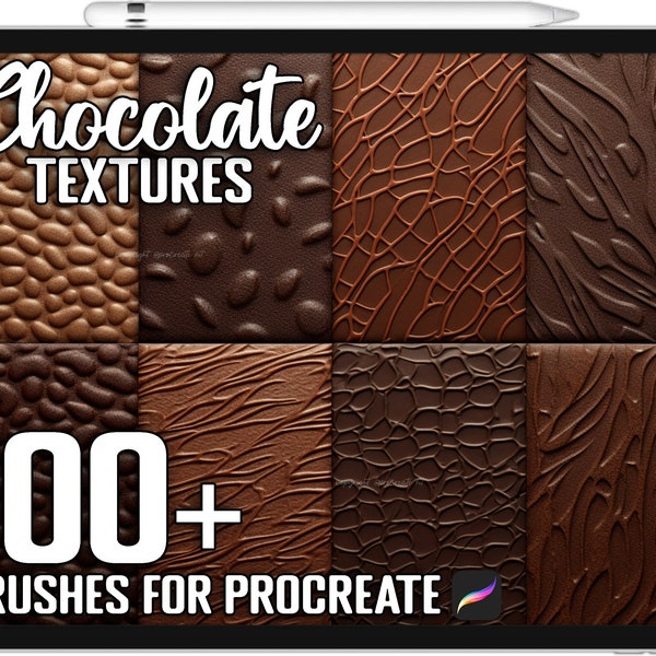 100+ Procreate Chocolate Texture Brushes, Realistic Brushes for Procreate, Instant Digital Download